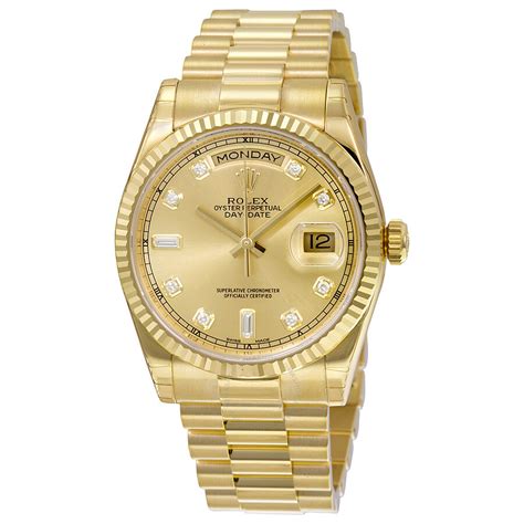 rolex day date men's automatic watch